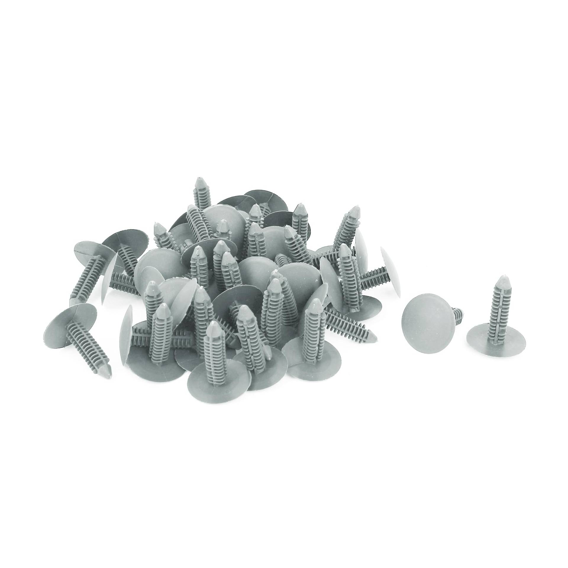 sourcing map 50 Stk. 7mm x 24mm x 30mm Grau Kunststoff Niet Zierleiste Befestigung Ausformung Clips de von uxcell