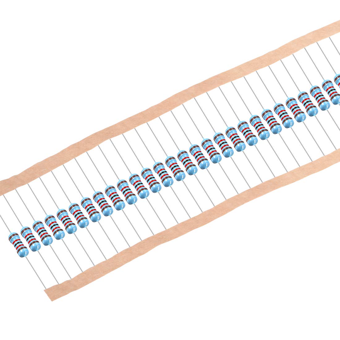 sourcing map 50 Stk.Metallfoile Widerstand 0,5W 1% Toleranz 5 Farbe Band 1/2W 12K ohm de von sourcing map