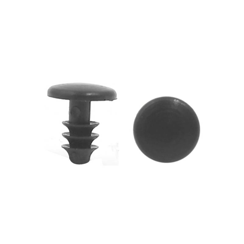 sourcing map 50 Stück 5mm Loch Drm. Plastik Nieten Fastener Schwarz für Auto de von uxcell