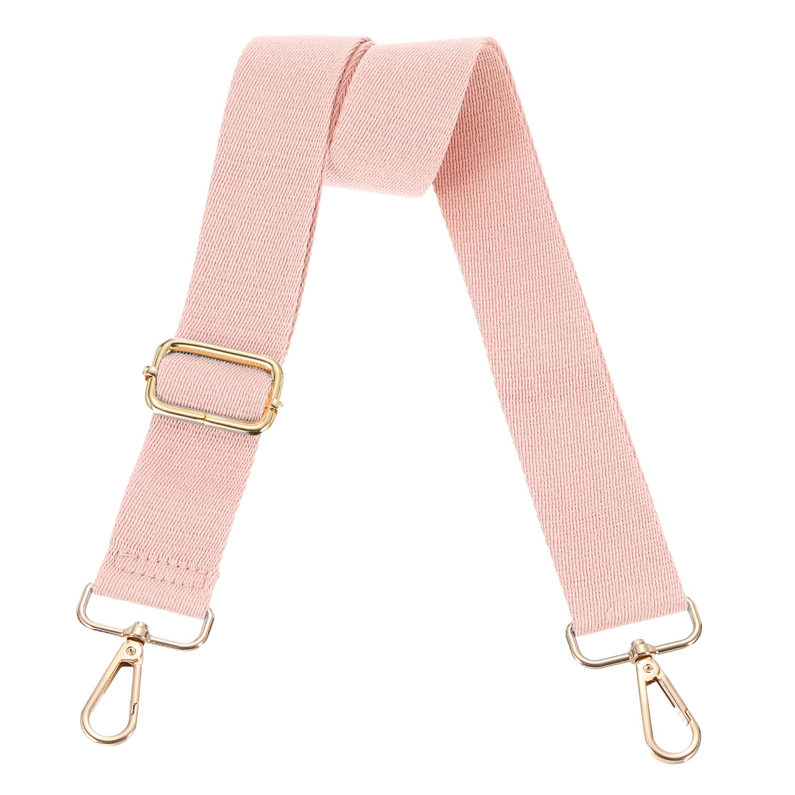 sourcing map Breiter Schultergurt, 3,8 cm, verstellbarer Geldbörsenriemen, Ersatz-Crossbody-Gurt für Schultertasche, Handtasche, Rosa, Hellgoldfarbene Zugkernschnalle von sourcing map