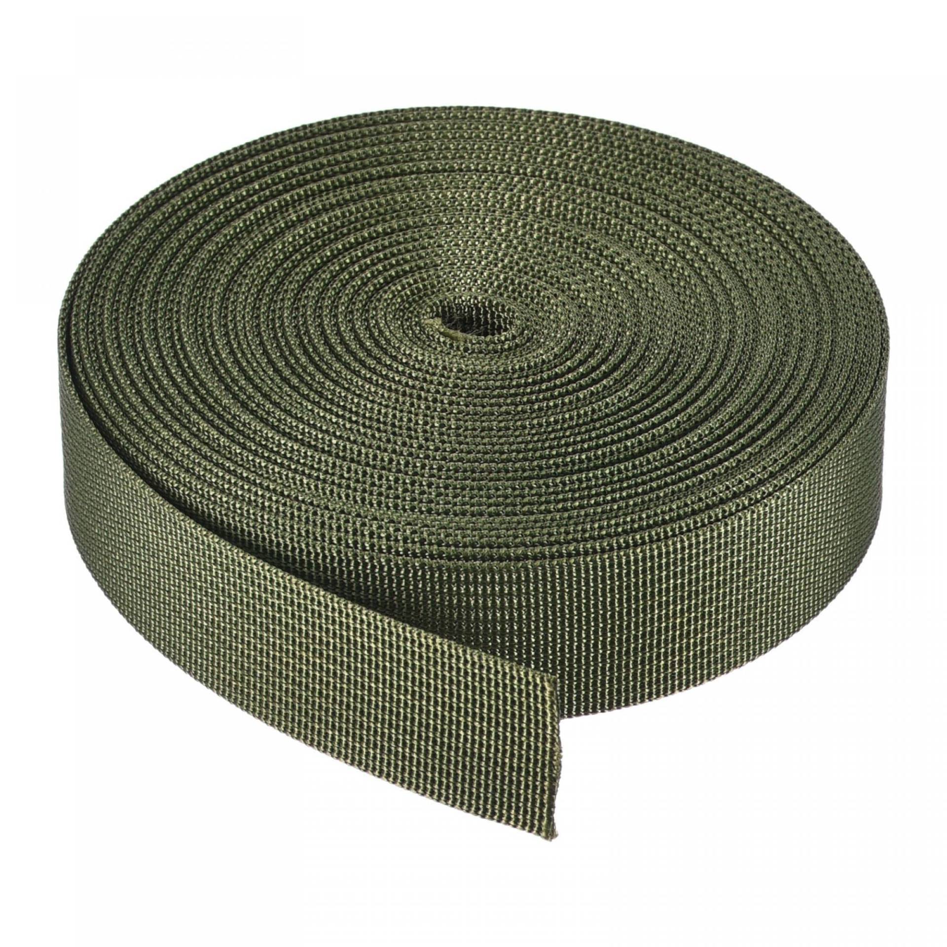 sourcing map Flach Nylon Gurtband für Rucksack Gepäckträger 1" 10 Yards Olive von sourcing map