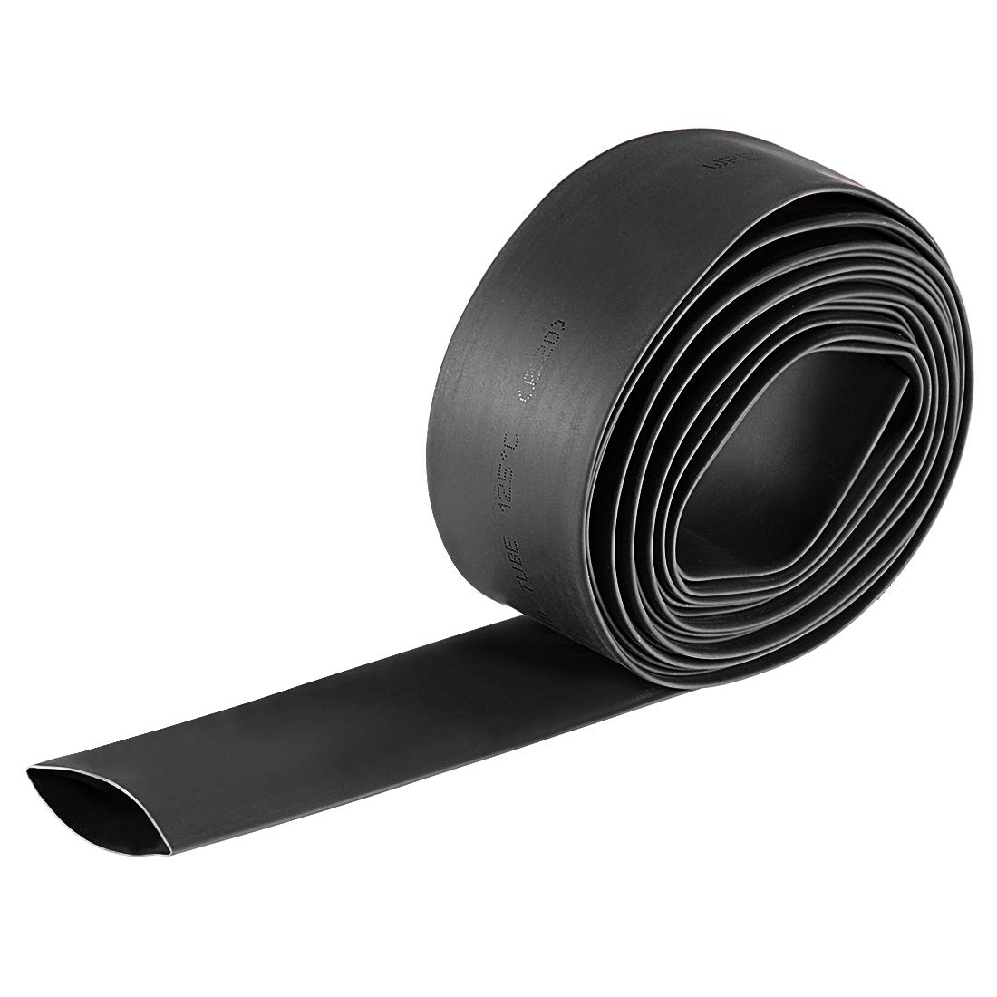 sourcing map Schrumpfschlauch 3/4"(20mm) Durchm. 34mm flache Breite 2:1 Verhältnis Kabelhülse 10ft schwarz von sourcing map