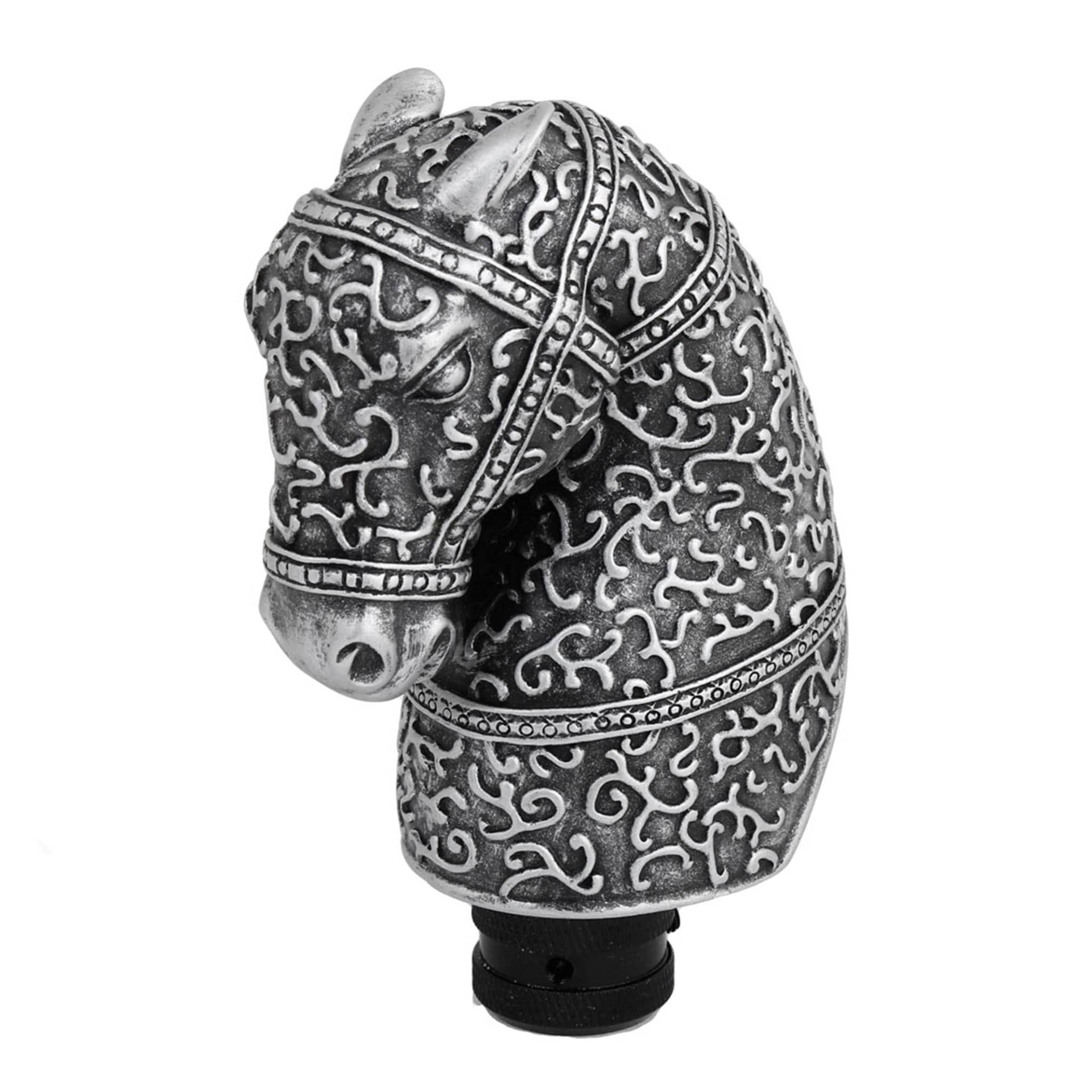 sourcing map Silber Grau Pferd Kopf manuell Gear Shift Knob de von sourcing map