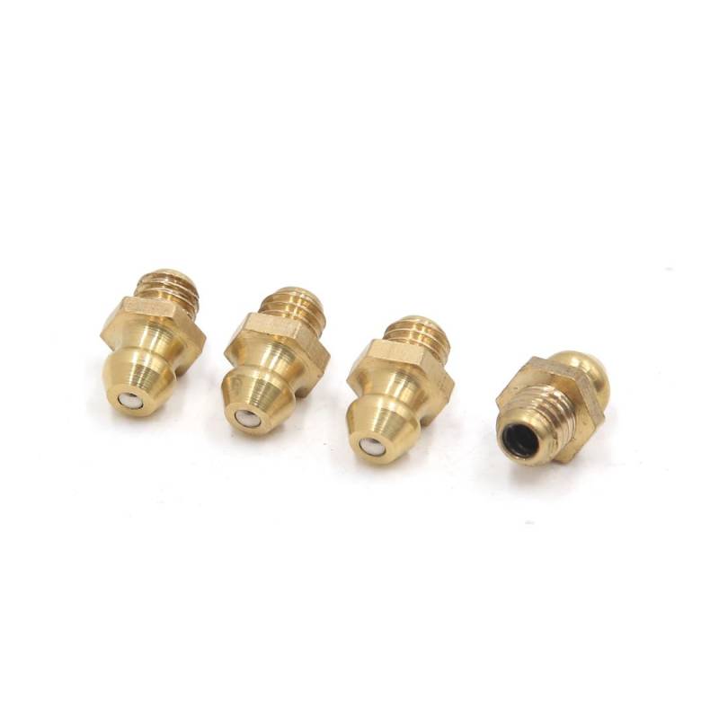 uxcell 4 Stück Schmiernippel M6x1mm Messing Fettnippel Gerade Abschmiernippel Kegelschmiernippel für Auto von uxcell