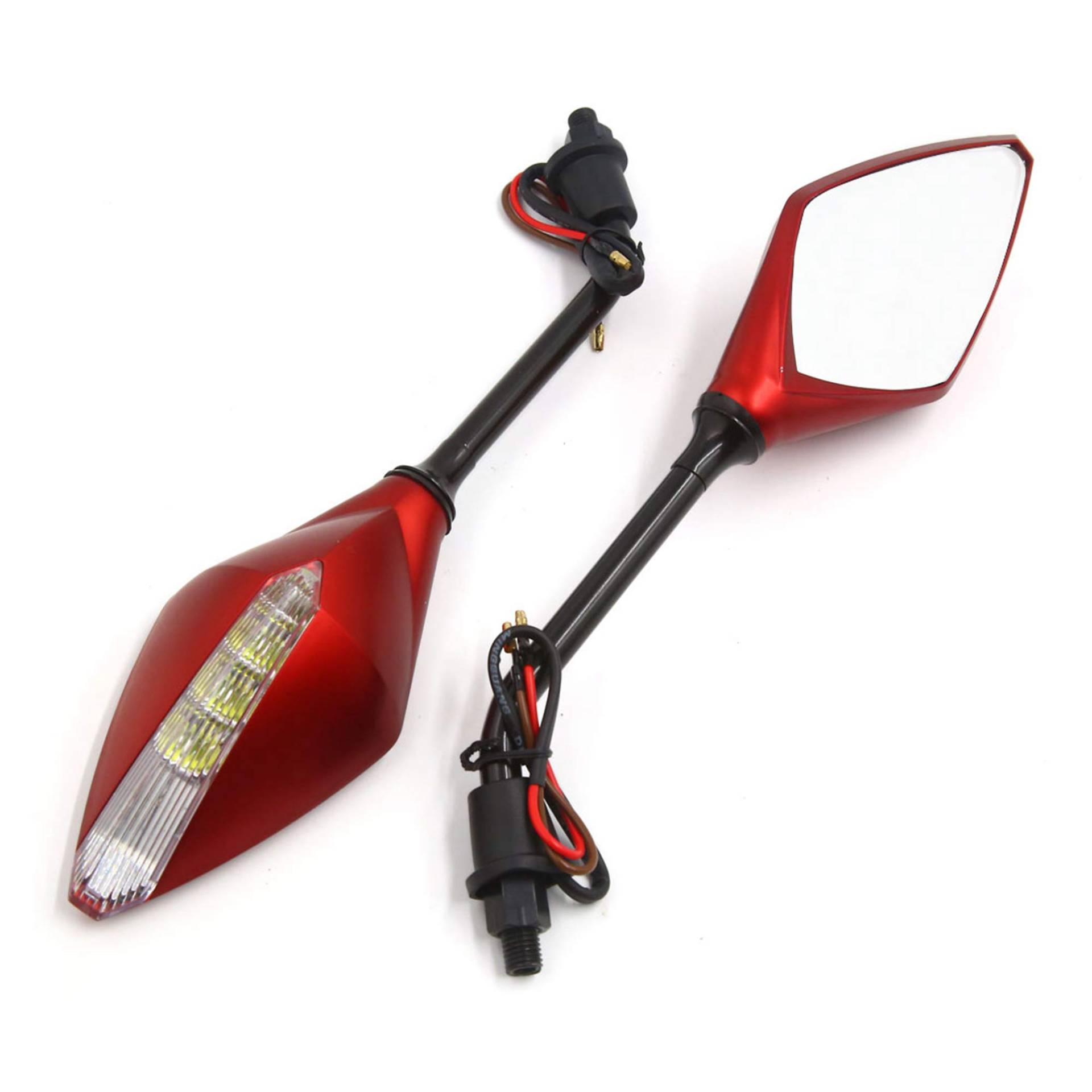 uxcell 10 mm rote LED-Blinker, Rückspiegel, 1 Paar für Motorrad von uxcell