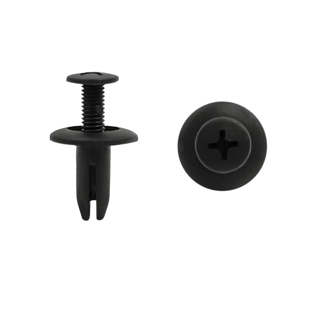 sourcing map 50stk 5mm Loch 15mm Dmr Plastik Nieten Befestiger Clips Schwarz Auto Kotflügel DE de von uxcell