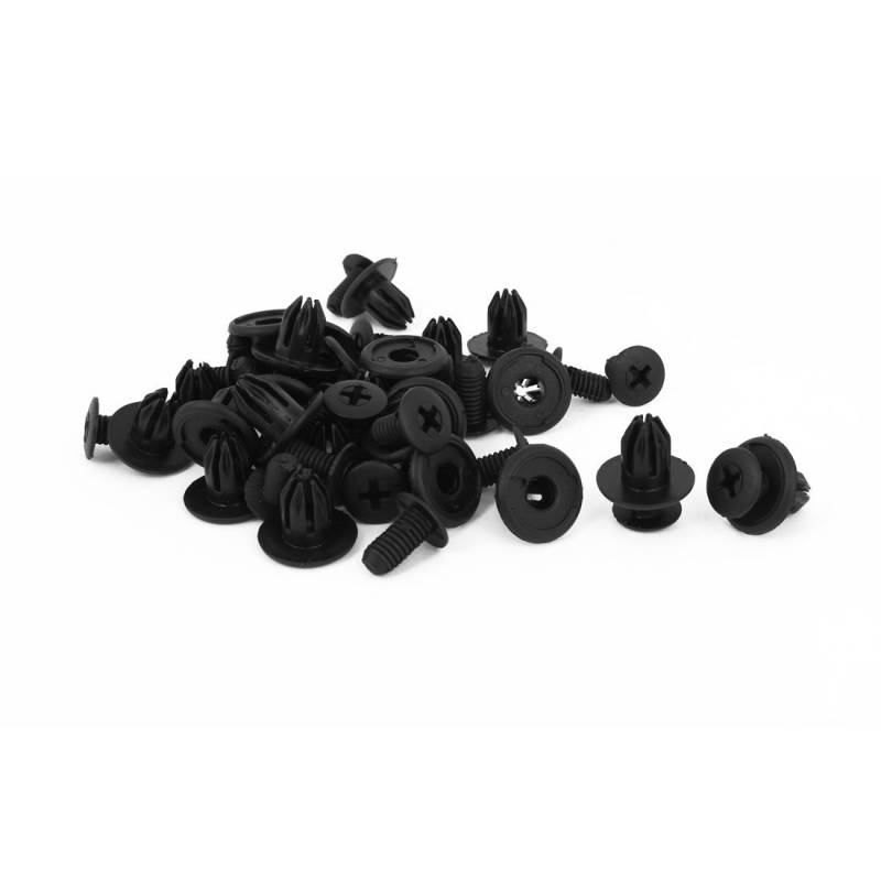 sourcing map Auto Nylon Spreiznieten STO?Tange Befestigung Clip 10mm Schwarz 24 St?ke de DE de von sourcing map