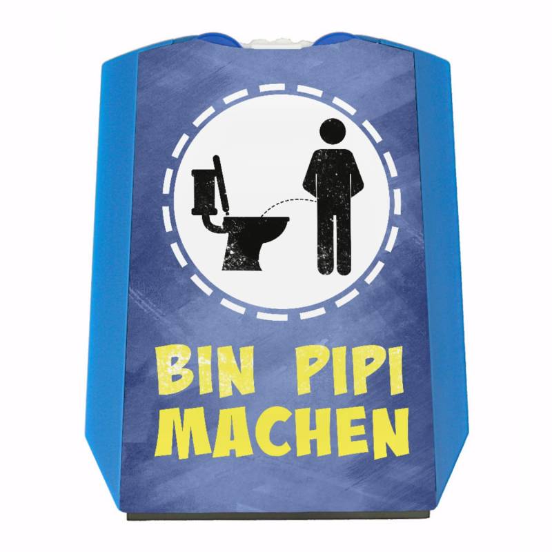 Bin PIPI Machen Parkscheibe mit Eiskratzer und 2 Einkaufswagenchips Bin gleich Wieder da - um zu Zeigen DASS du nur kurz auf Toilette bist für Autobahn und Rastplatz Vorderseite von speecheese