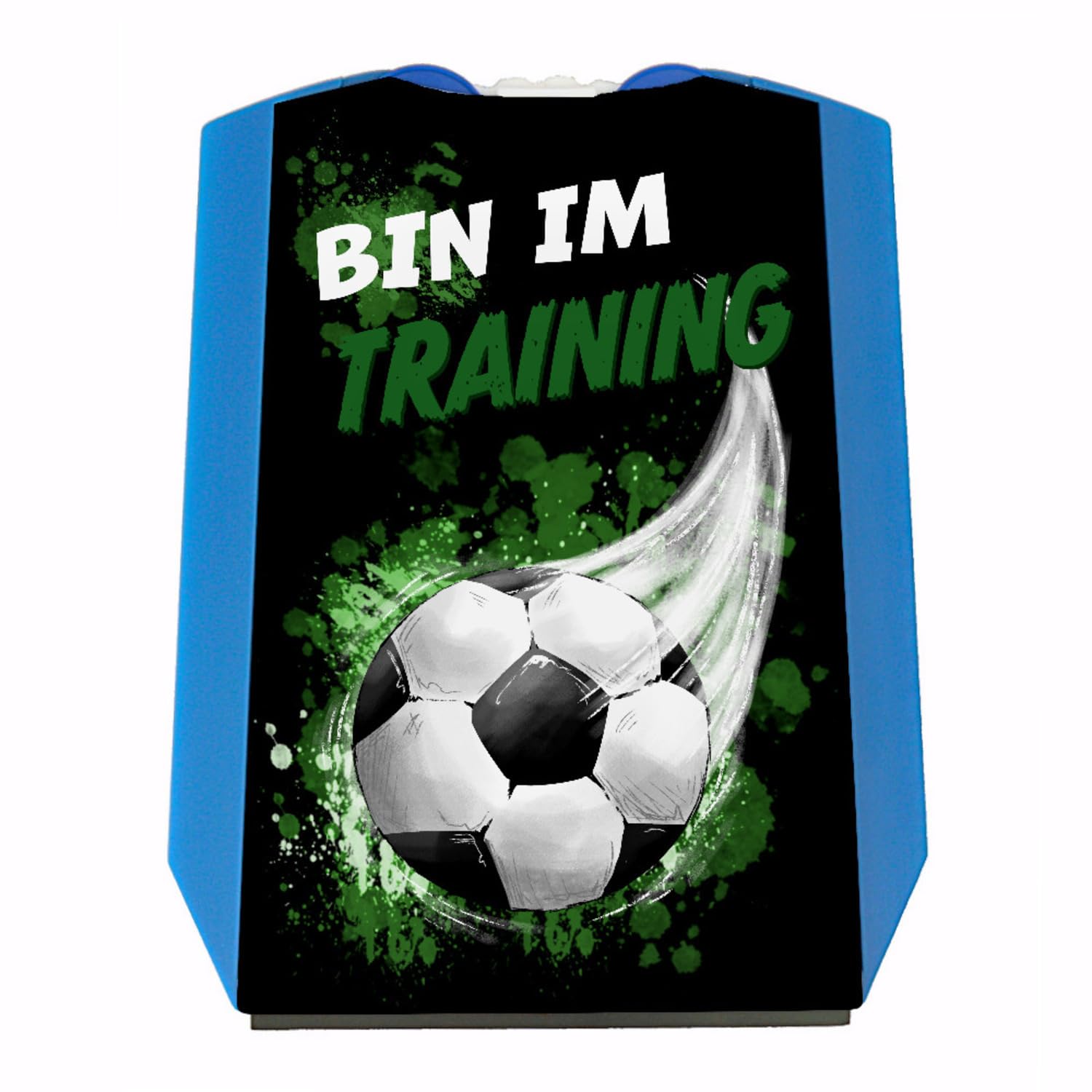 Bin im Training Fußball Parkscheibe mit 2 Einkaufswagenchips für einen Fußballspieler und das eigene Auto um den Menschen zu Zeigen Welcher Sport Deine Berufung ist von speecheese