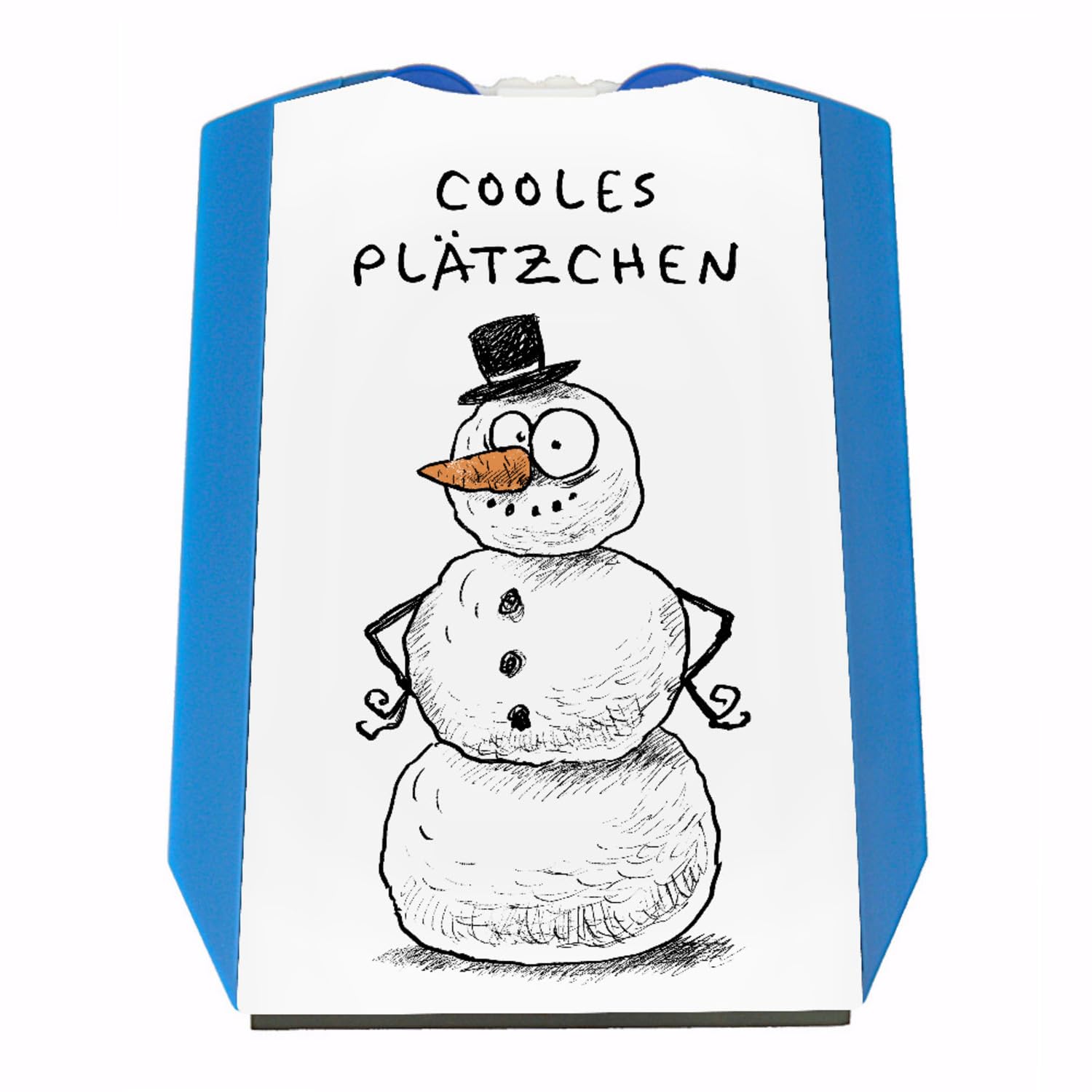 Cooles Plätzchen Parkscheibe mit Schneemann eine dekorative Parkscheibe für das Auto lustige Schneemann Cartoon-Stil Männer Weihnachten Comic Eiskratzer Kritzel Witz Zeichnung von speecheese