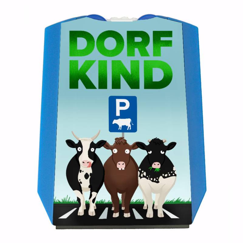 Dorfkind Parkscheibe mit Kuhparkplatz mit 2 Einkaufswagenchips witzige Parkscheibe für Dorfkinder mit lustigem Motiv für das Land von speecheese