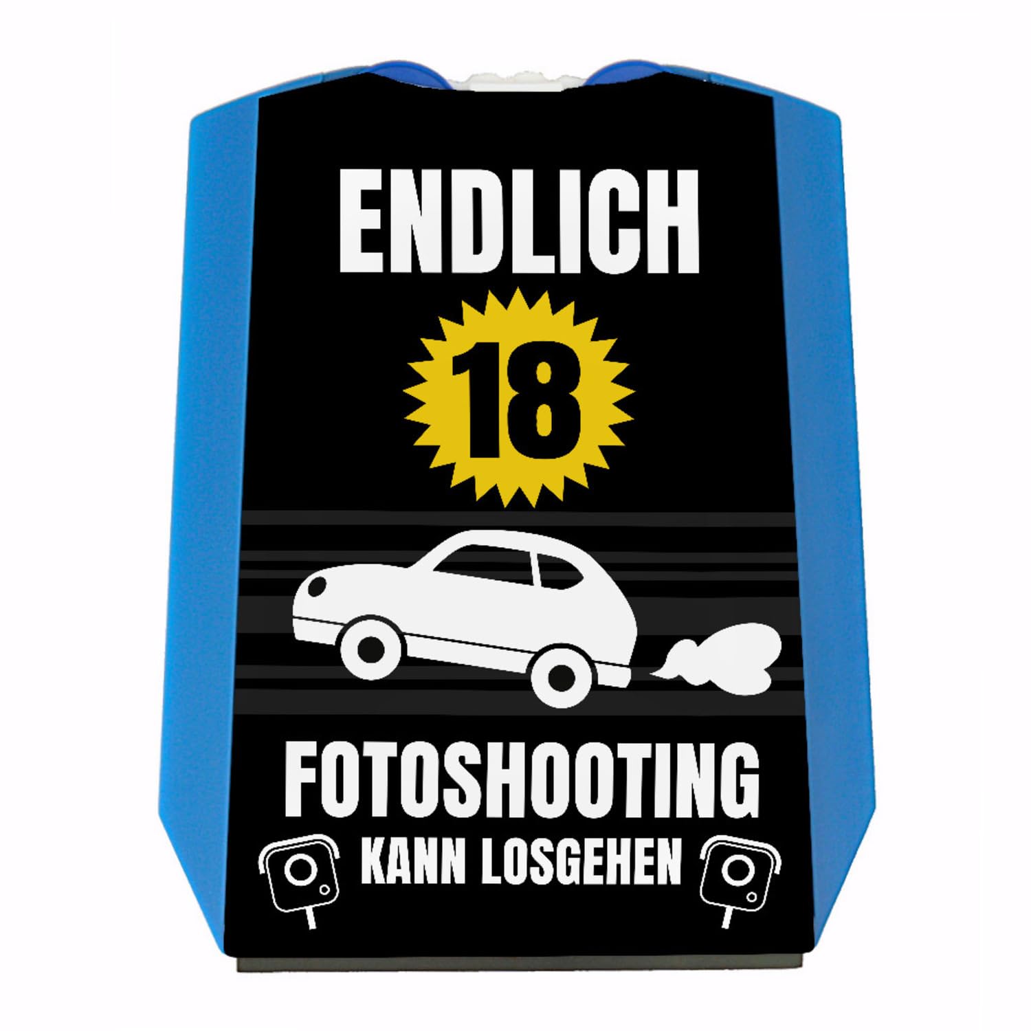 Endlich 18 Parkscheibe mit Spruch Fotoshooting kann losgehen Jetzt Volljährig Fahranfänger - Lustiges Geburtstagsgeschenk Witziges Auto Gadget Blitzer von speecheese