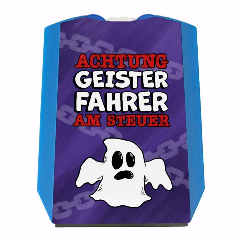 Geist Parkscheibe mit Spruch Geisterfahrer am Steuer für Autofahrer zum Führerschein oder Halloween Wortspiel Parkuhr frech Eiskratzer gemein geistreich von speecheese