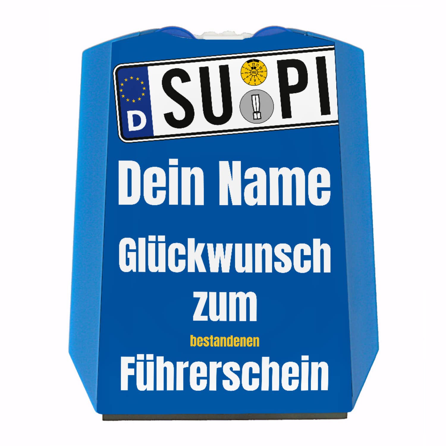 Glückwunsch zum bestandenen Führerschein Parkscheibe - personalisiert mit deinem Namen - für Fahranfänger für die bestandene Fahrprüfung gemäß der StVO als Überraschung zum Auto von speecheese