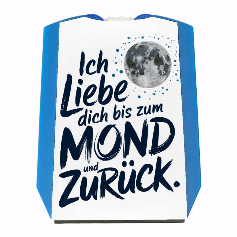 Grauer Mond Blauer Text Parkscheibe Liebe bis zum Mond Romantisches Autozubehör für Valentinstag oder Geburtstag von speecheese