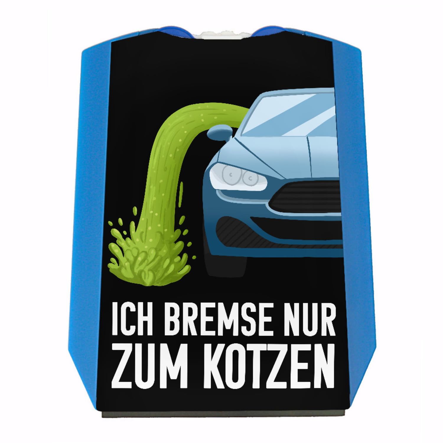 Ich Bremse nur zum Kotzen Parkscheibe für Autofahrer mit 2 Einkaufswagenchips witzige Parkuhr für rasante Fahrer die Beifahrer gerne zum brechen bringen mit lustigem Motiv von speecheese