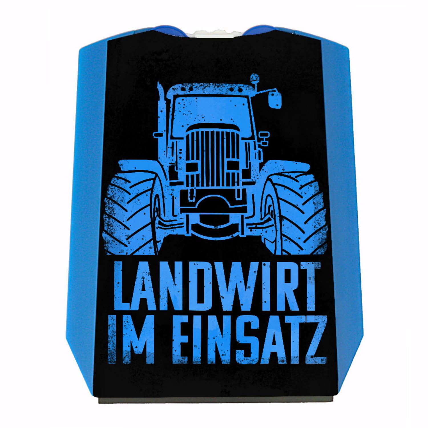 Landwirt im Einsatz Parkscheibe in blau mit 2 Einkaufswagenchips Parkuhr für den Traktor Traktorfahrer Bauern mit Trecker Motiv zulässig StVO witzig Spruch für Farmer Schlepper Bulldog von speecheese