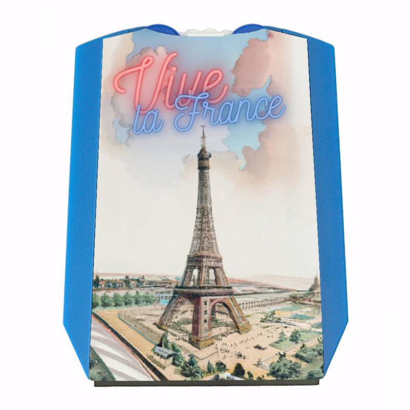 Vive la France Eiffelturm Parkscheibe im Retro Look zum Thema ParisEiskratzer Wasserabstreifer und Einkaufswagen-Chips Frankreich parken Paris Parkplatz Es lebe Frankreich von speecheese