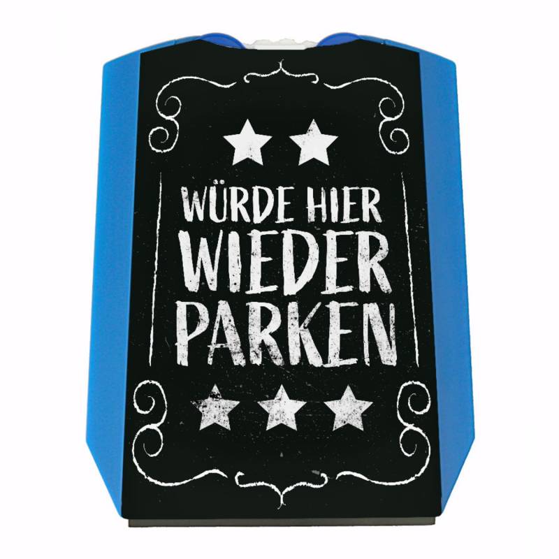 Würde Hier Wieder Parken Parkscheibe mit Eiskratzer und 2 Einkaufswagenchips Fünf Sterne Parkplatz - zeige DASS es dir Hier gefällt mit Dieser lustigen Spruch-Parkscheibe - von speecheese