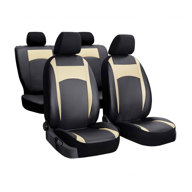 speedszop Sitzbezüge Universal Schonbezüge Premium Design Leather kompatibel mit Ford Transit Connect ab 2012 bis 2021 von speedszop