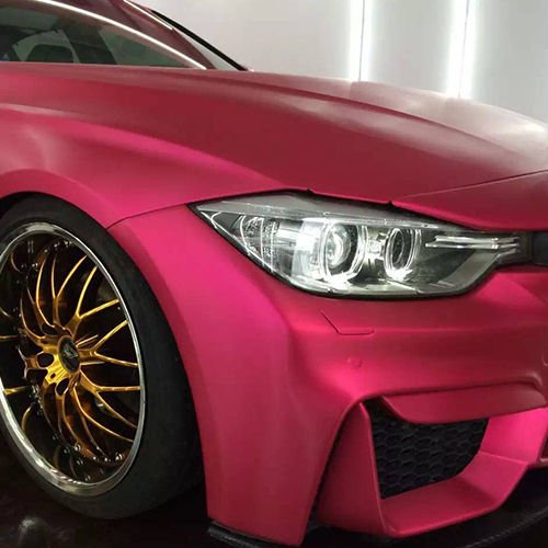 3D Chrom Matt Metallic PINK mit Luftkanälen ,Car Wrapping, Profi Folie 0,5m x 1,52m von speedwerk-motorwear