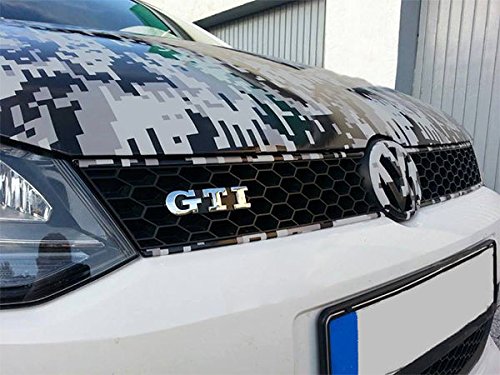 3D Pixel Camouflage Folie GRAUSTUFEN Hochglanz 1,52m Breit Car Wrapping,Tarnfolie 1m x 1,52m von speedwerk-motorwear