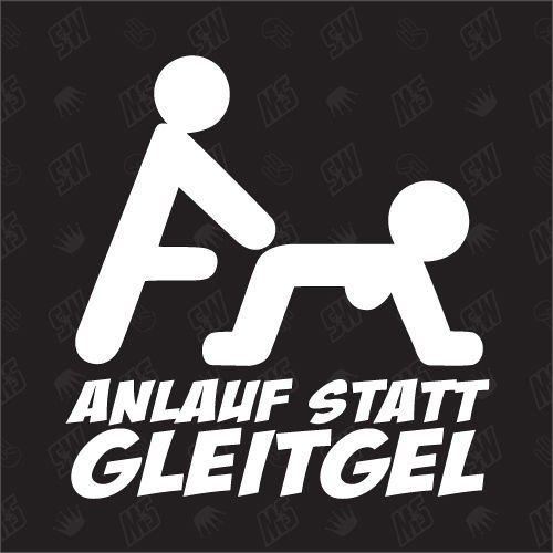 speedwerk-motorwear Anlauf statt Gleitgel - Sticker, Vinyl, Quadratisch, Humorvoll, Sticker von speedwerk-motorwear