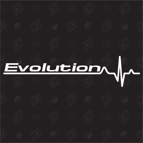 Evolution Herzschlag - Sticker für Mitsubishi von speedwerk-motorwear