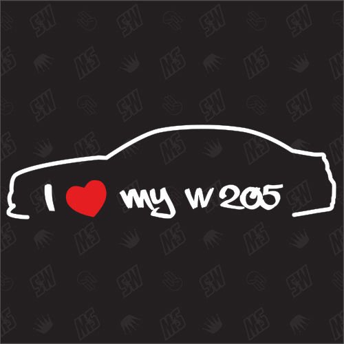 I love my Mercedes W205 - Sticker, ab Bj 14, von speedwerk-motorwear