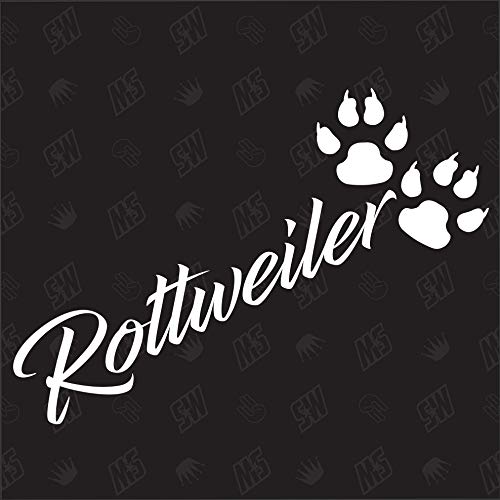 Rottweiler - Sticker, Hundesticker, Pfoten von speedwerk-motorwear