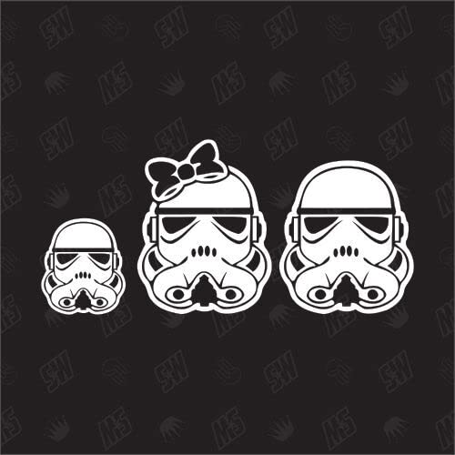 speedwerk-motorwear Star Wars Family with 1 Boy - Sticker, Aufkleber, Autoaufkleber, Familienaufkleber, Familie, Auto von JOSANG