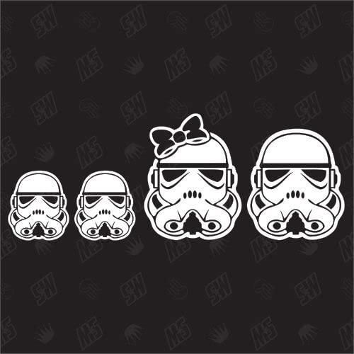 speedwerk-motorwear Star Wars Family with 2 Little Boys - Sticker von LNEE