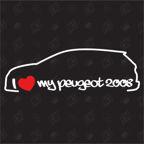 speedwerk-motorwear I Love My 2008 - Sticker für Peugeot - ab Bj. 2013 von speedwerk-motorwear