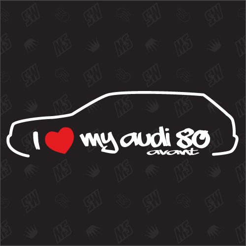 speedwerk-motorwear I Love My 80 Avant - Sticker - Baujahr 1992-1995 von speedwerk-motorwear