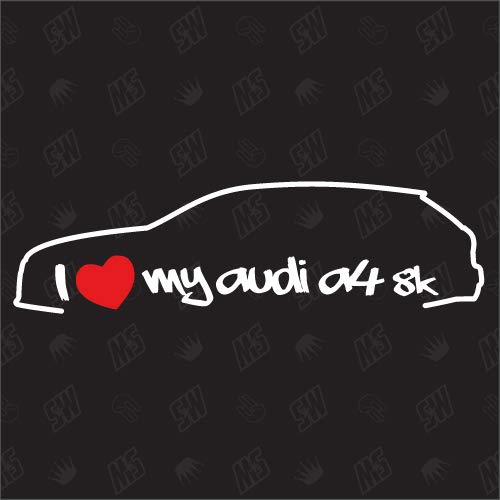 speedwerk-motorwear I Love My A4 8K Avant - Sticker - Baujahr 2007-2015 von speedwerk-motorwear