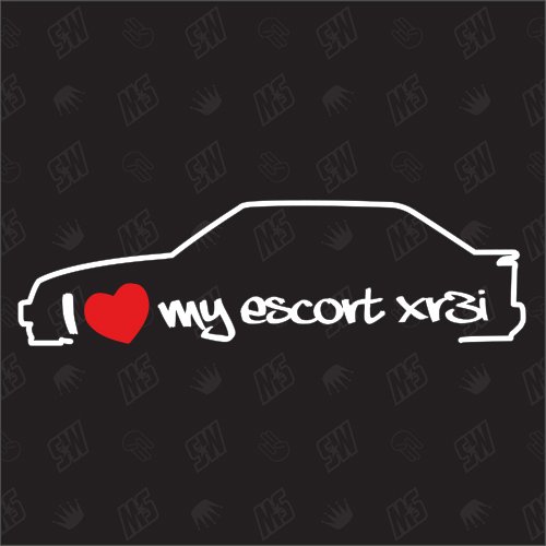 speedwerk-motorwear I Love My Escort MK3 XR3i - Sticker für Ford Bj. 82-85 von speedwerk-motorwear