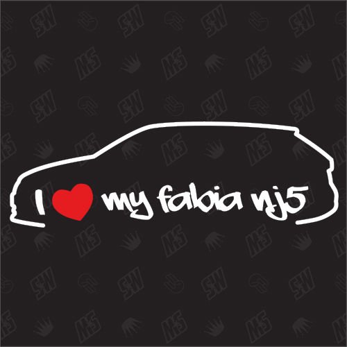 speedwerk-motorwear I Love My Fabia NJ5 - Sticker - Baujahr 2014 von speedwerk-motorwear