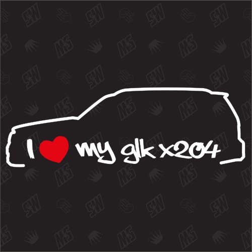 speedwerk-motorwear I Love My GLK X204 - Sticker für Mercedes Benz - Bj. 2008-2015 von speedwerk-motorwear