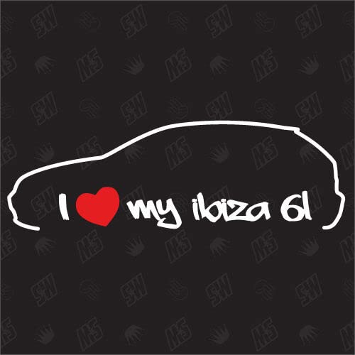 speedwerk-motorwear I Love My Ibiza 6L - Sticker kompatibel mit Seat - Baujahr 2002-2008 von speedwerk-motorwear