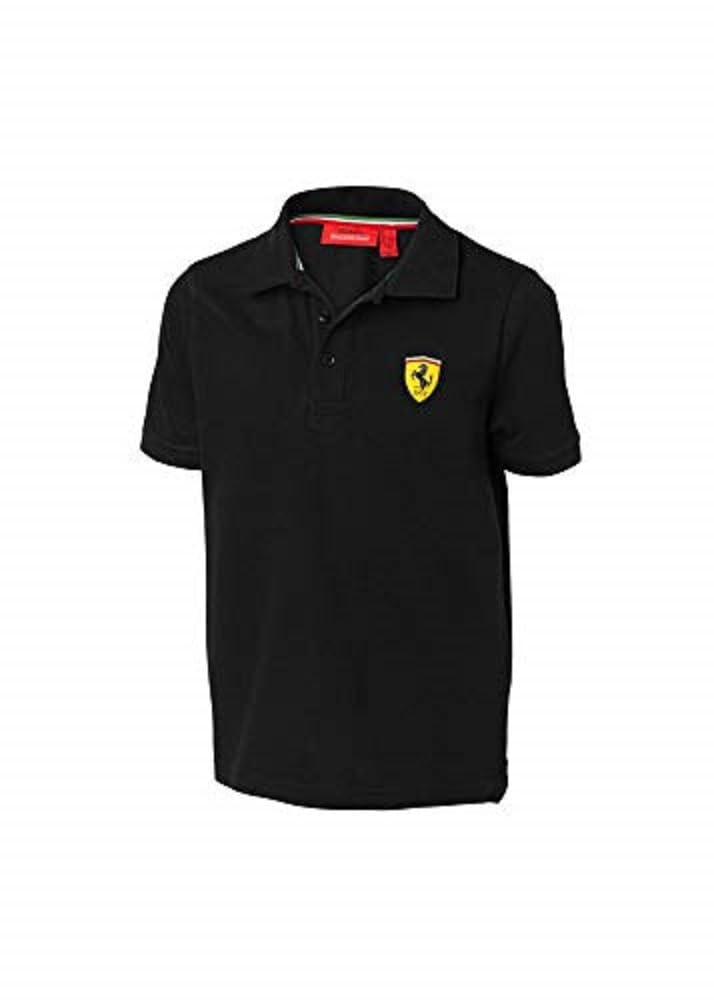 sportwear Polo Small Shield Scuderia Ferrari. Farbe Schwarz Größe 14 Jahre von sportwear