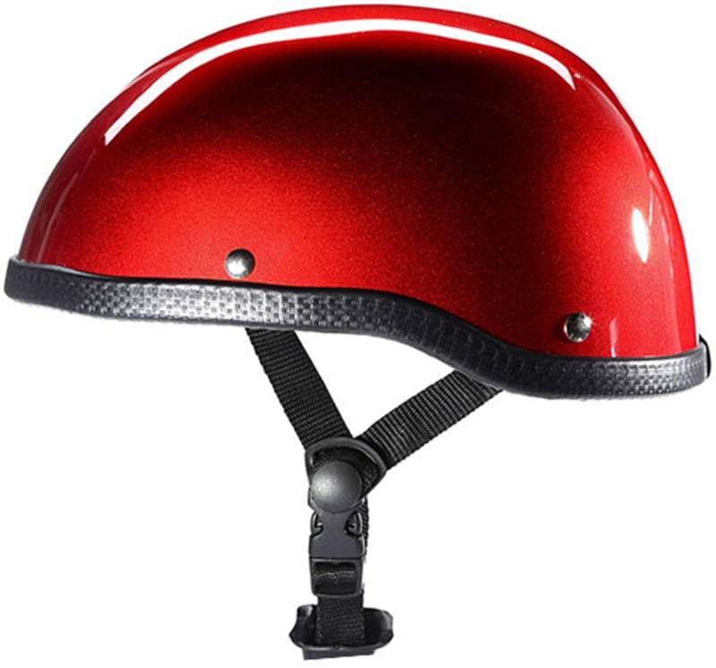 Erwachsene Herren Damen Open Face Helm Scooter-Helm ECE-Zugelassene Jethelm Brain-Cap Halbschalenhelm Für Geeignet Cruiser Chopper Biker Skateboard ATV Motorrad 1,54CM-62CM von stdpcxz