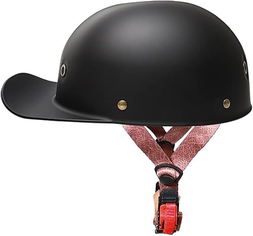 Halbschalenhelm, Schwarz Jet-Helm, Motorradhelm Offener Helm, Halbhelm Mit Sonnenblende, 709Abs-Schale Kombiniert Mit Eps-Pufferschicht Für Besseren Fahrschutz, Für Chopper Cruiser 4, XXL=63-64cm von stdpcxz