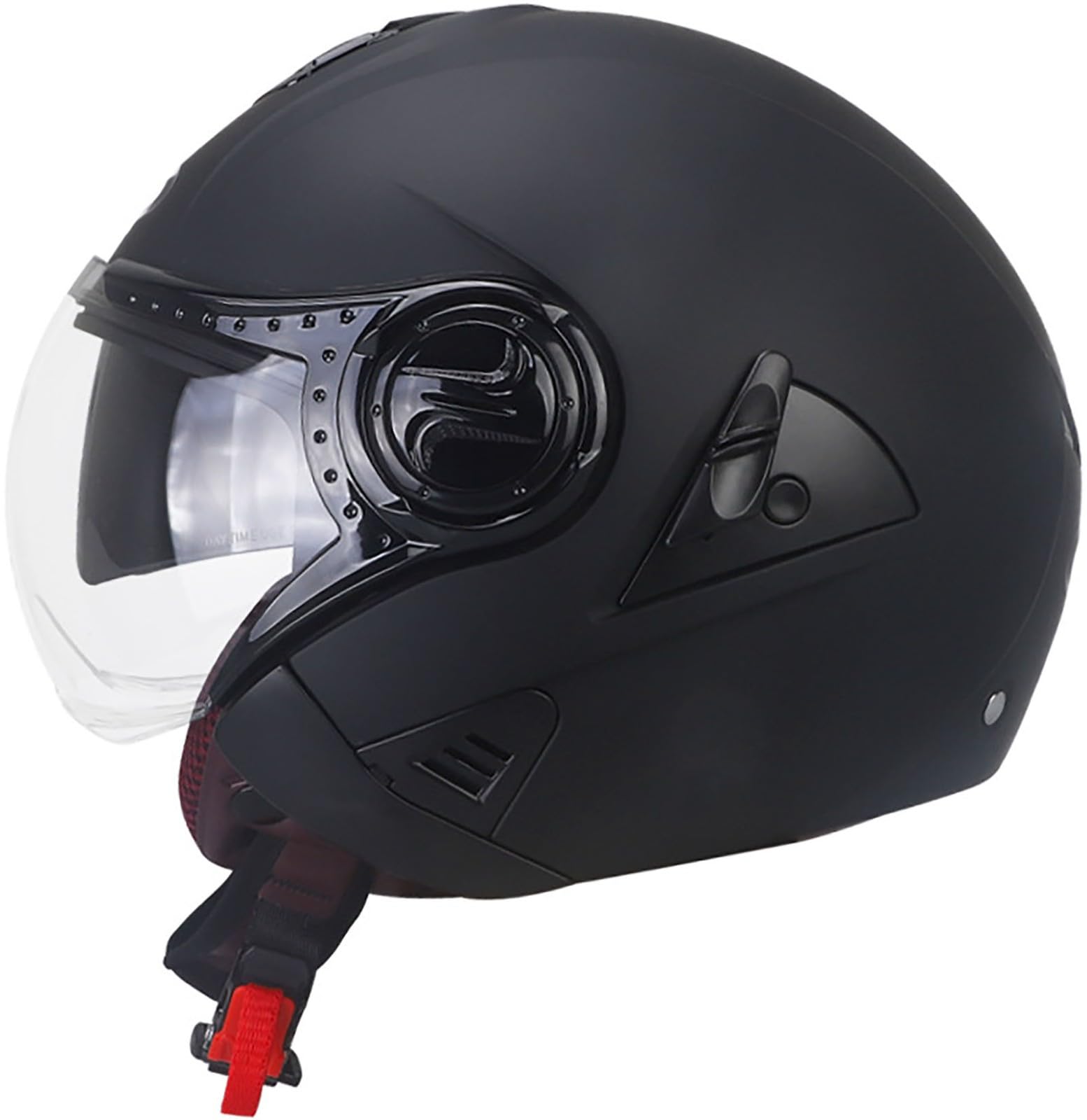 Motorrad Halbhelme Retro Motorradhelm Für Herren Und Damen DOT/ECE-Zertifizierung Jethelm Offenem Helm Mit Sonnenblende Braincap Halbschalenhelm Für Cruiser Chopper Moped Scooter 1,L=59-60CM von stdpcxz