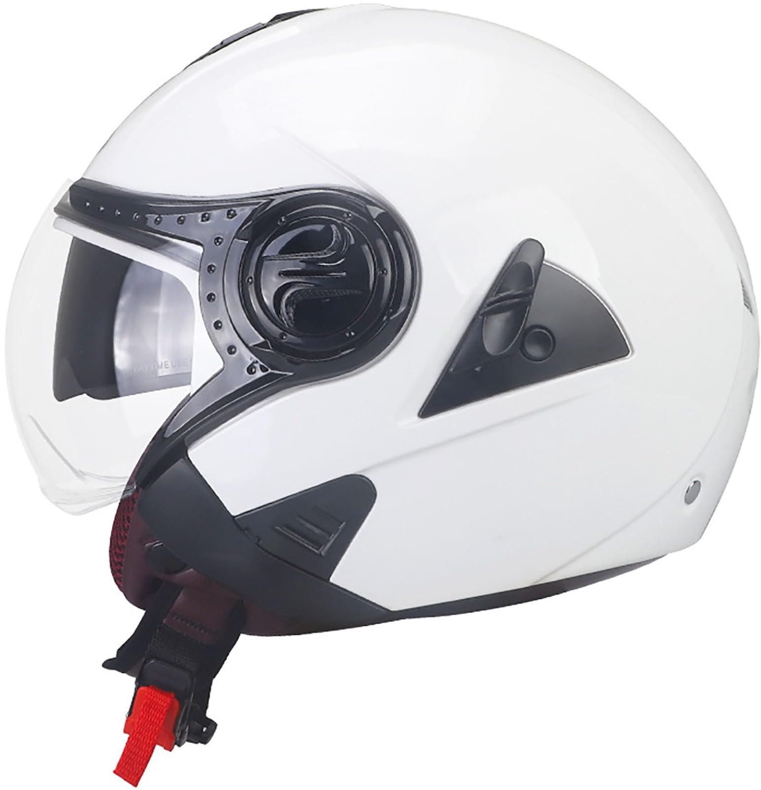 Motorrad Halbhelme Retro Motorradhelm Für Herren Und Damen DOT/ECE-Zertifizierung Jethelm Offenem Helm Mit Sonnenblende Braincap Halbschalenhelm Für Cruiser Chopper Moped Scooter 2,L=59-60CM von stdpcxz