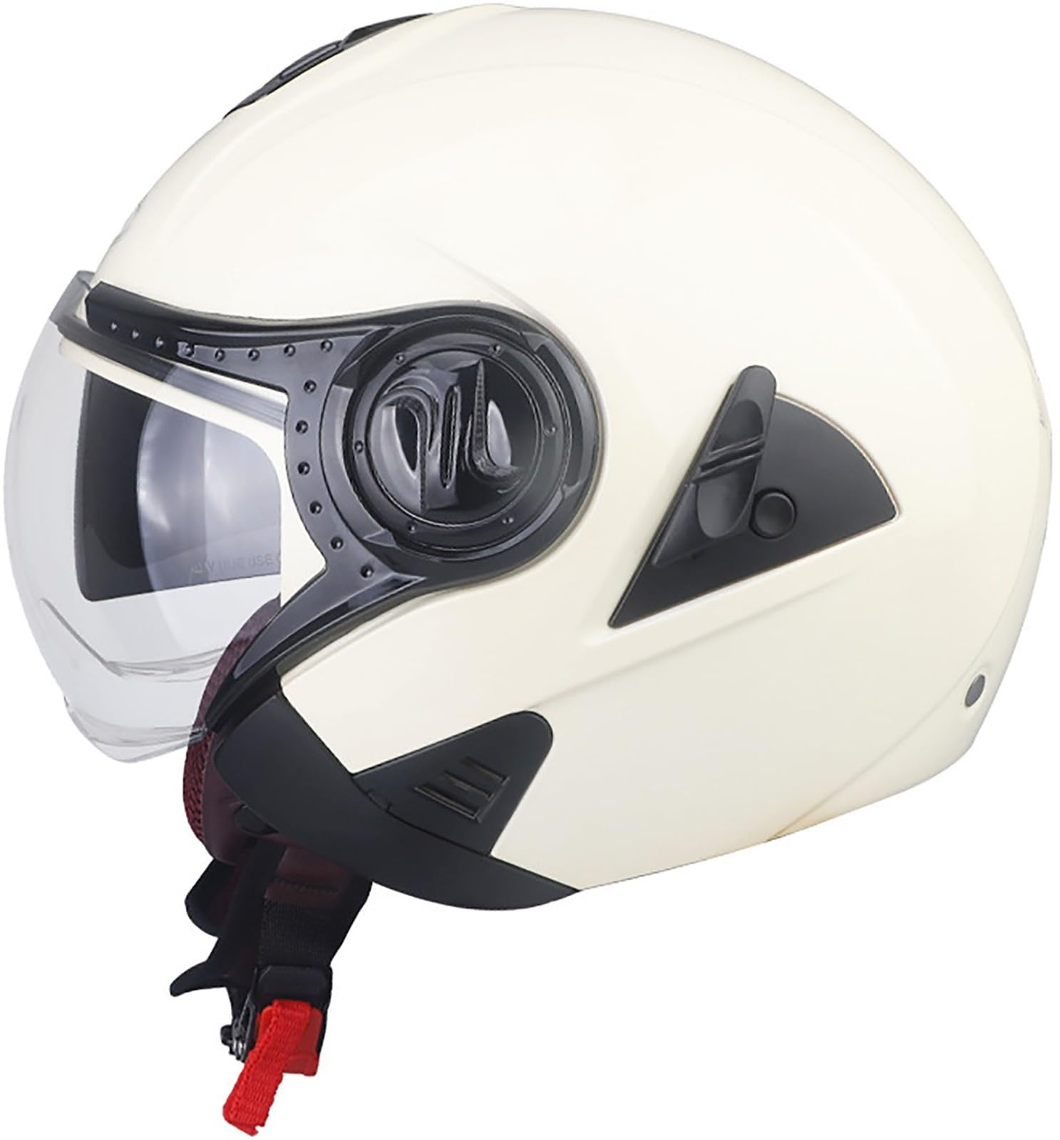 Motorrad Halbhelme Retro Motorradhelm Für Herren Und Damen DOT/ECE-Zertifizierung Jethelm Offenem Helm Mit Sonnenblende Braincap Halbschalenhelm Für Cruiser Chopper Moped Scooter 6,L=59-60CM von stdpcxz