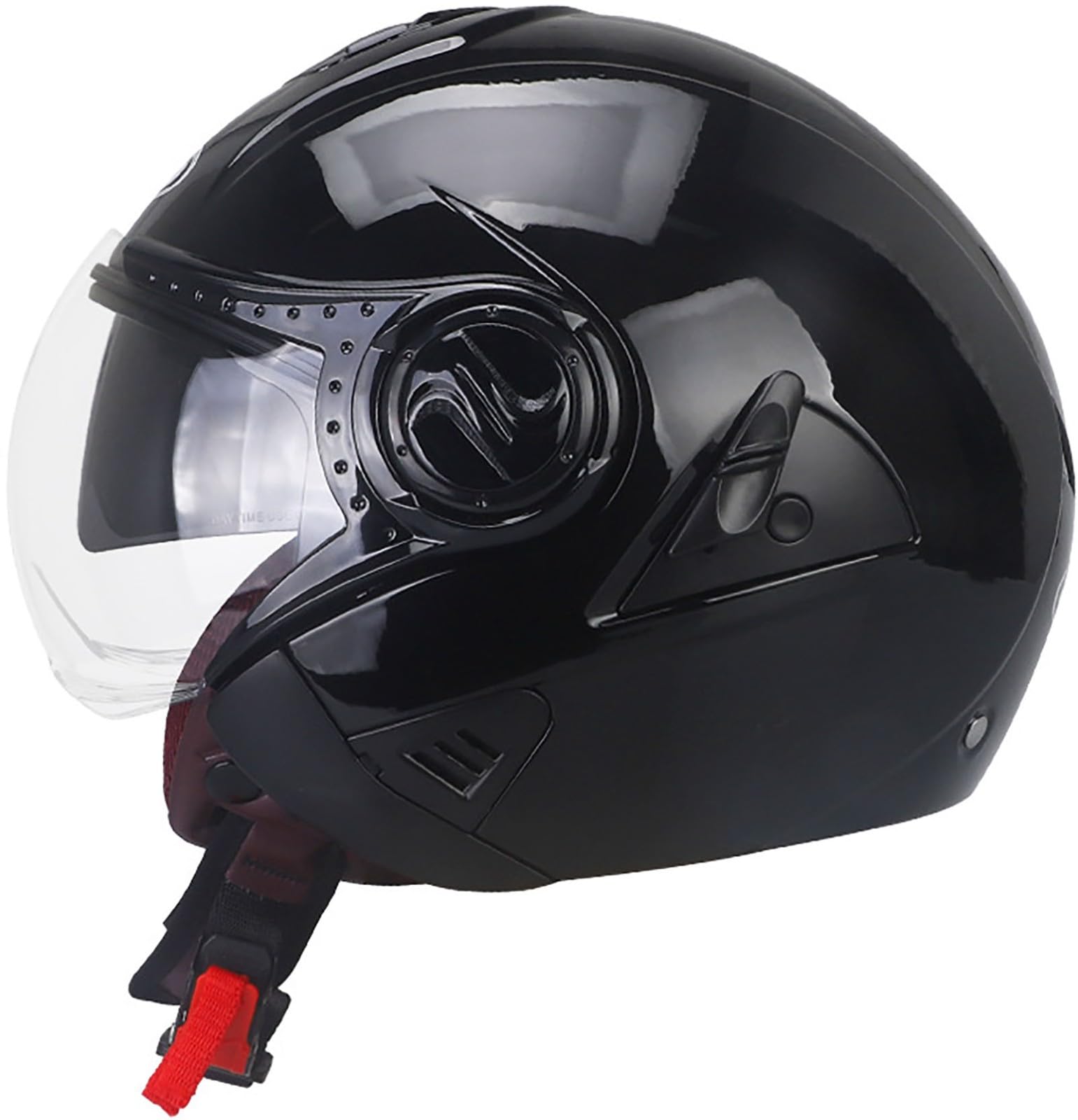 Motorrad Halbhelme Retro Motorradhelm Für Herren Und Damen DOT/ECE-Zertifizierung Jethelm Offenem Helm Mit Sonnenblende Braincap Halbschalenhelm Für Cruiser Chopper Moped Scooter 7,XL=61-62CM von stdpcxz