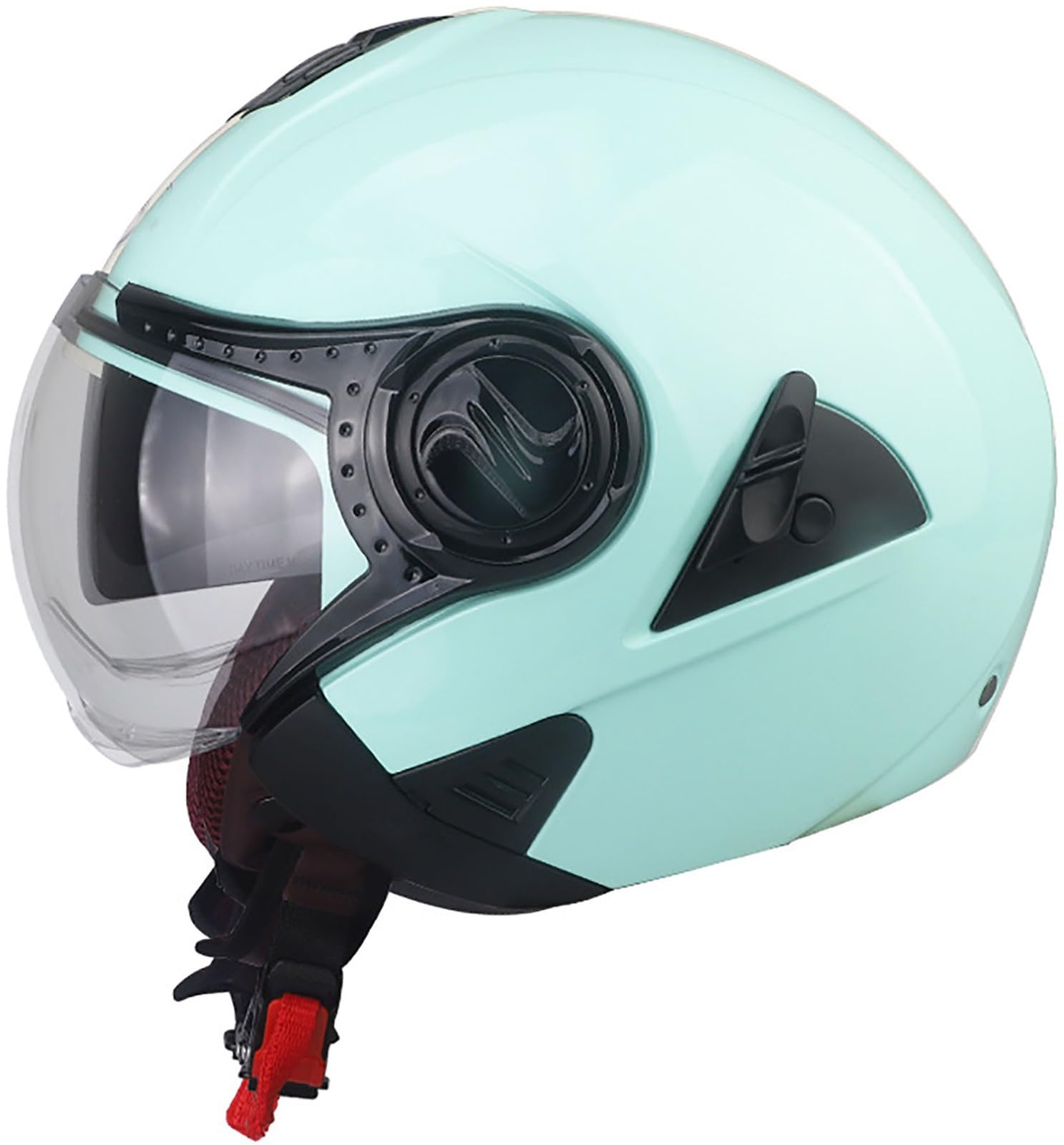 Motorrad Halbhelme Retro Motorradhelm Für Herren Und Damen DOT/ECE-Zertifizierung Jethelm Offenem Helm Mit Sonnenblende Braincap Halbschalenhelm Für Cruiser Chopper Moped Scooter 8,L=59-60CM von stdpcxz