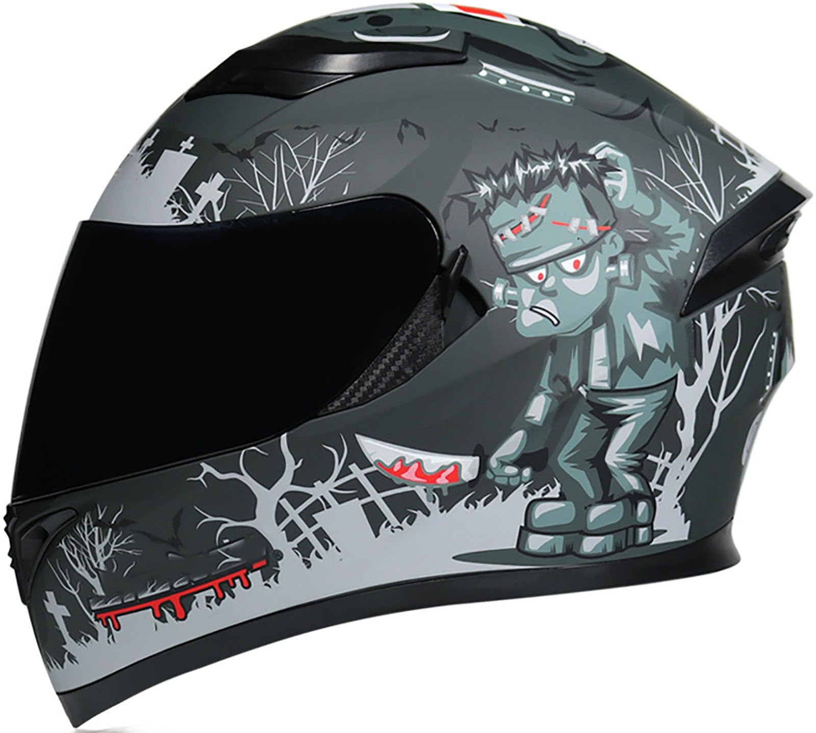 Motorrad Helm Integralhelme Für Erwachsene Vollvisierhelm Mopedhelm Für Herren Damen Atmungsaktiv DOT/ECE Zertifiziert Modular Motorradhelm Mit Doppelvisier 15,L=59-60CM von stdpcxz