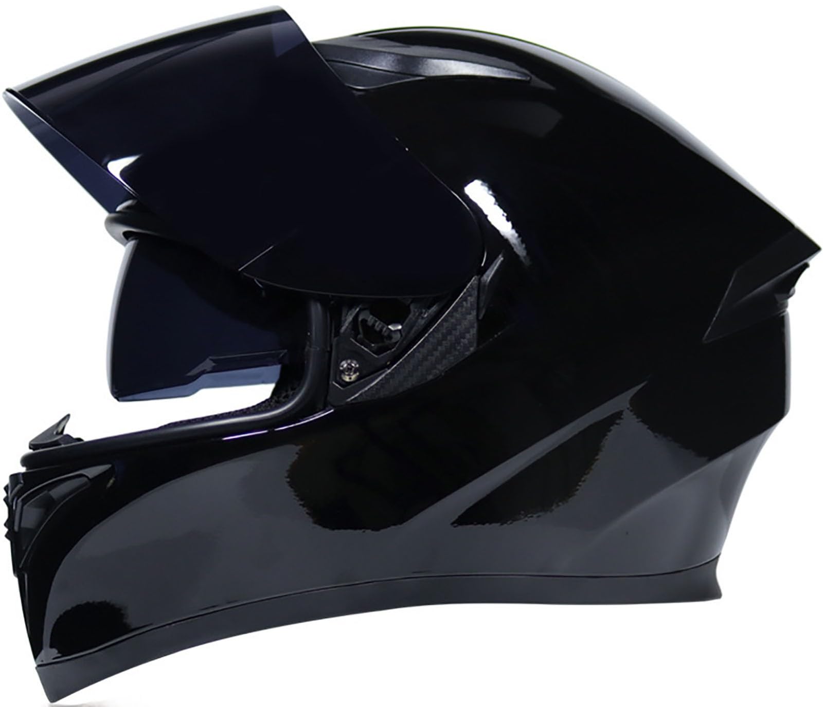 Motorrad Helm Integralhelme Für Erwachsene Vollvisierhelm Mopedhelm Für Herren Damen Atmungsaktiv DOT/ECE Zertifiziert Modular Motorradhelm Mit Doppelvisier 9,XL=61-62CM von stdpcxz