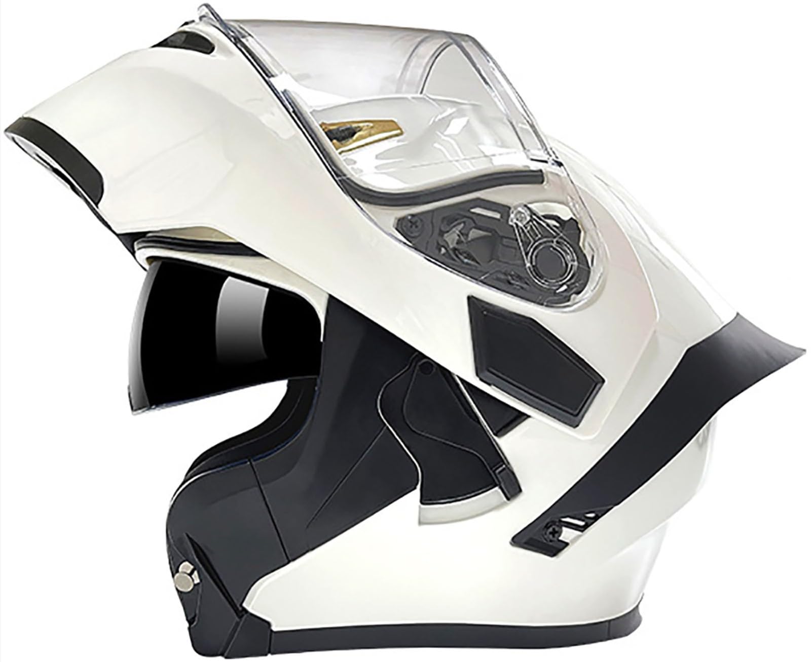 Motorrad Integrierter Klapphelm Motorradhelm DOT/ECE-Zertifizierung Flip Vollvisierhelm Motorrad Schutzhelm Mit Doppelvisier Modular Helm Für Männer Und Frauen Erwachsene 1,M=57-58CM von stdpcxz